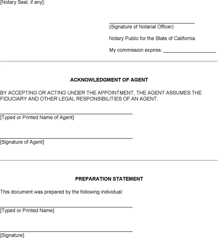 California General Durable Power of Attorney Form Page 7
