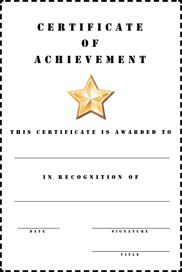 Certificate of Achievement 2