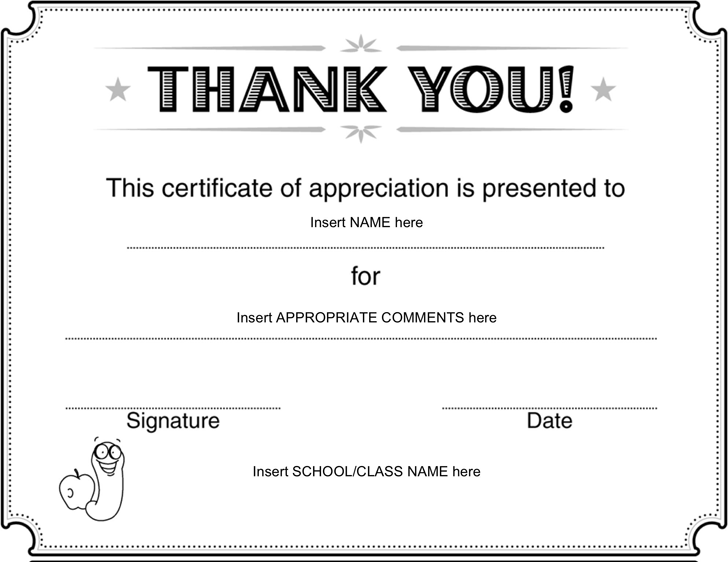 free template for certificate of appreciation