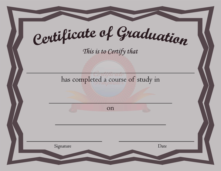 Graduation Certificate Template - Template Free Download | Speedy Template