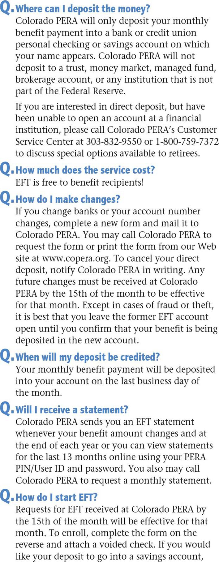 Colorado Direct Deposit Form 2 Page 2
