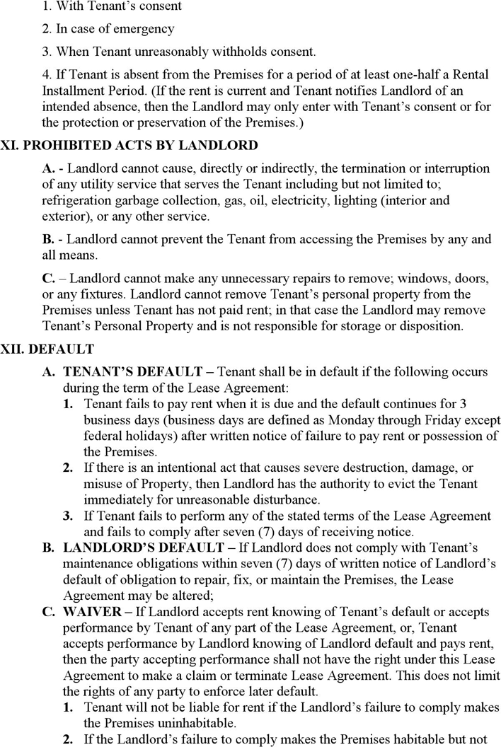 Colorado Residential Lease Agreement Page 5