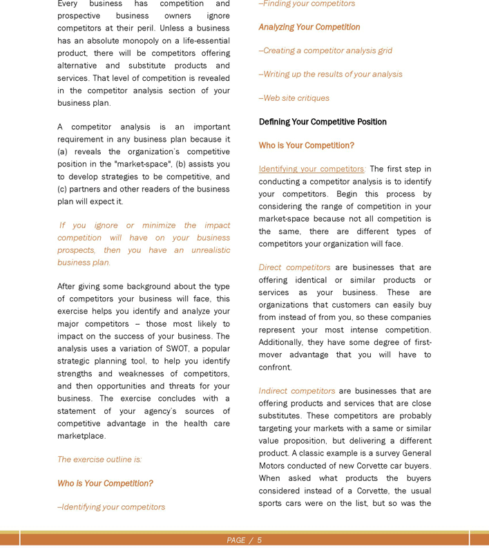 Competitive Analysis Template 1 Page 5