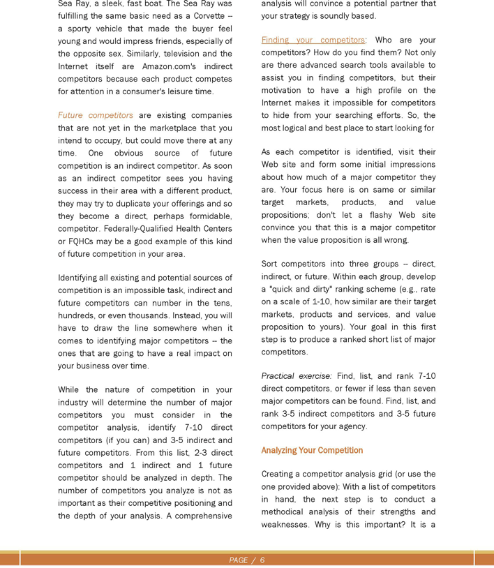 Competitive Analysis Template 1 Page 6