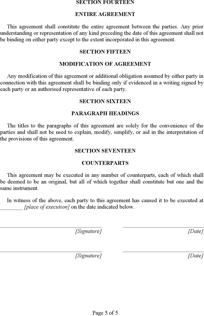 Consignment Agreement Template 1 Page 5