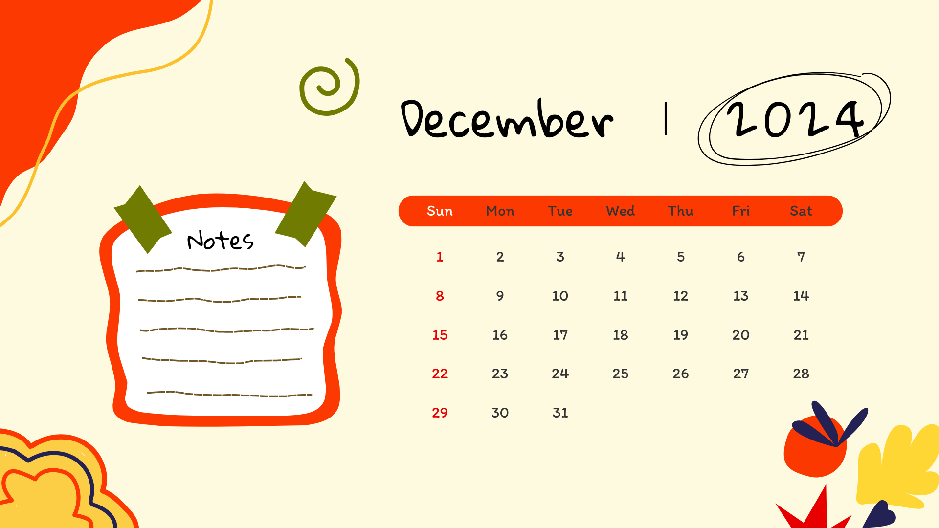 December 2024 Calendar 2