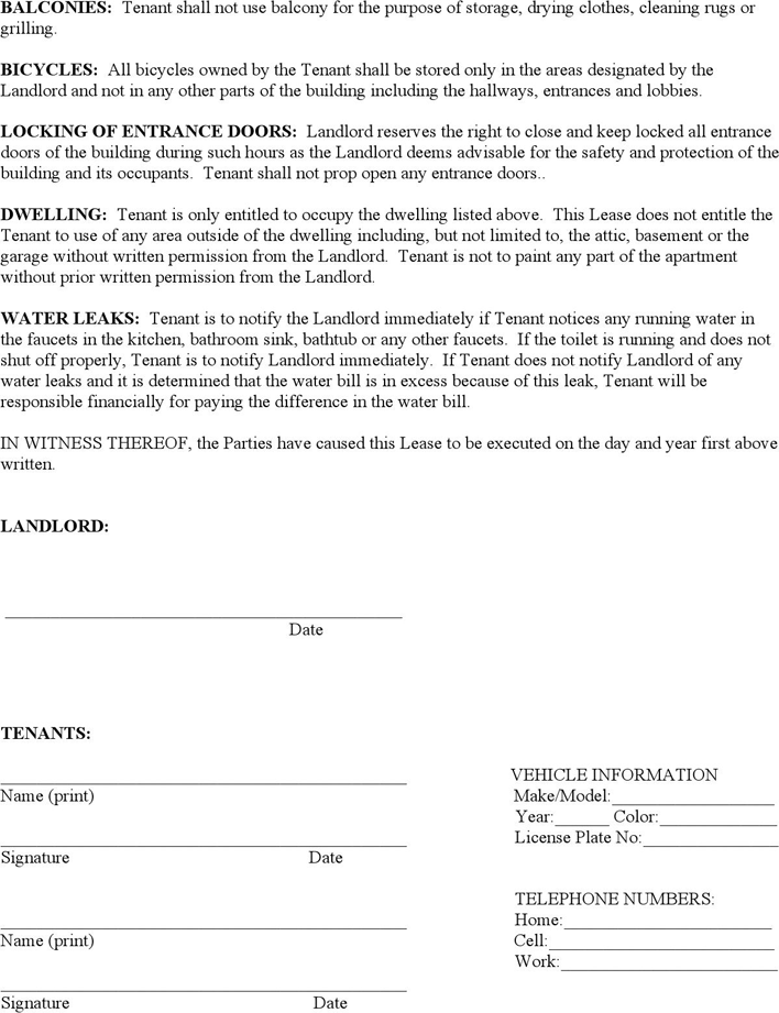 Delaware Month to Month Rental Agreement Page 5