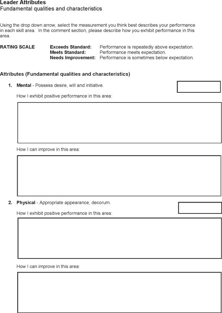Employee Self Evaluation Form Page 2