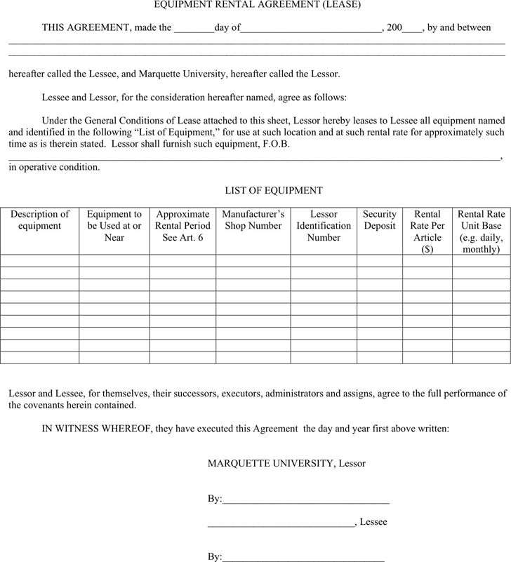 computer lease agreement template