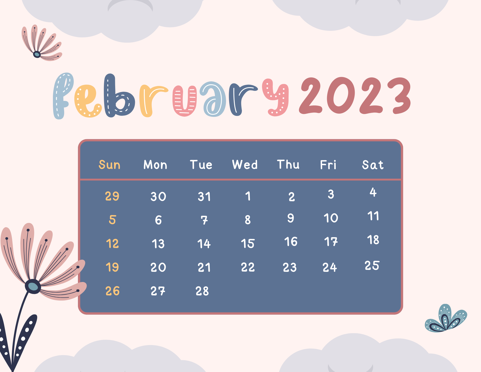 12 Month Calendar 2023 2 Page 2