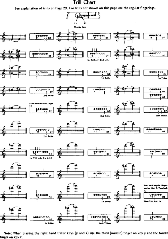 Flute Fingering Chart Page 2