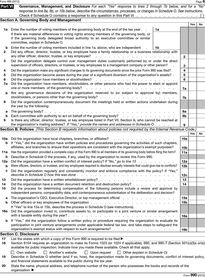 Form 990 Page 6