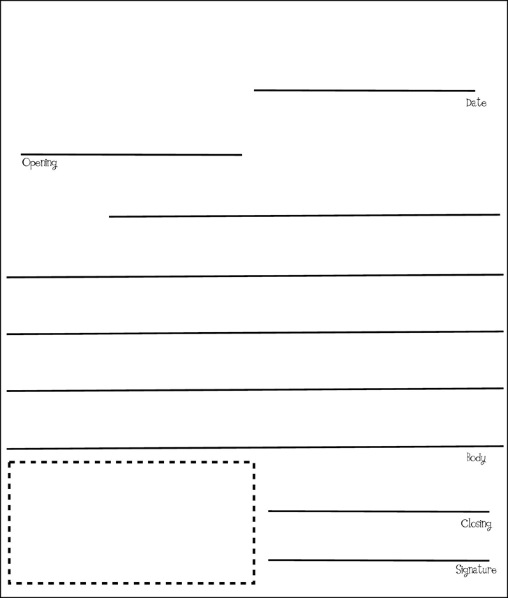 Friendly Letter Template With Prompts