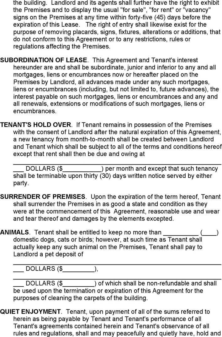 Georgia Residential Lease Agreement Page 5