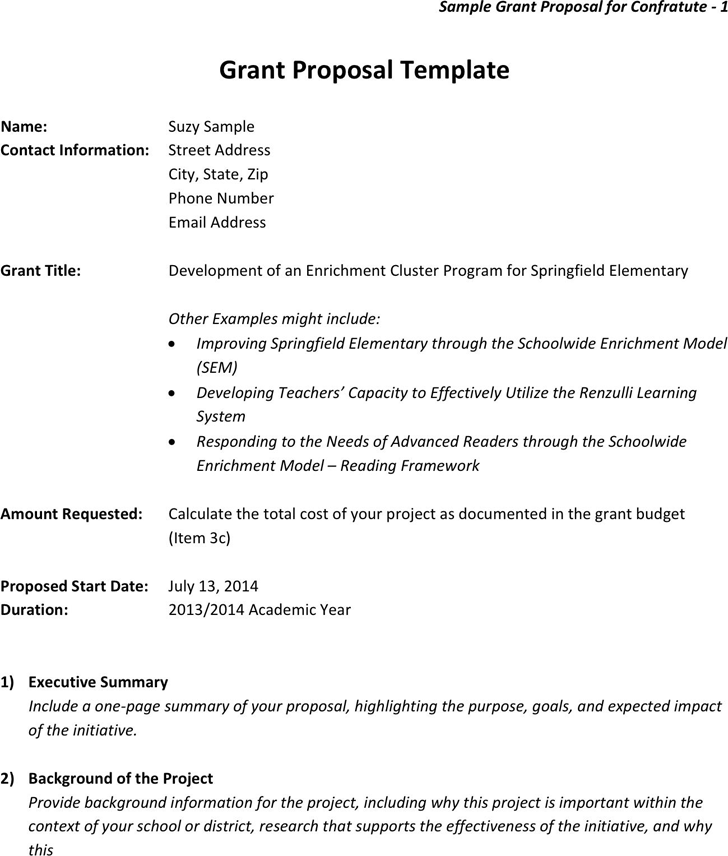 Grant Proposal Template - Template Free Download | Speedy Template