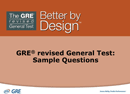 GRE Sample Questions