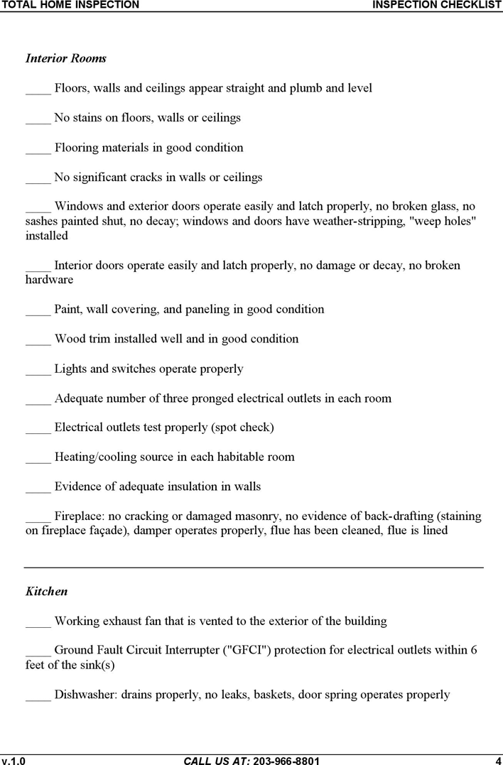 Home Inspection Checklist 2 Page 4