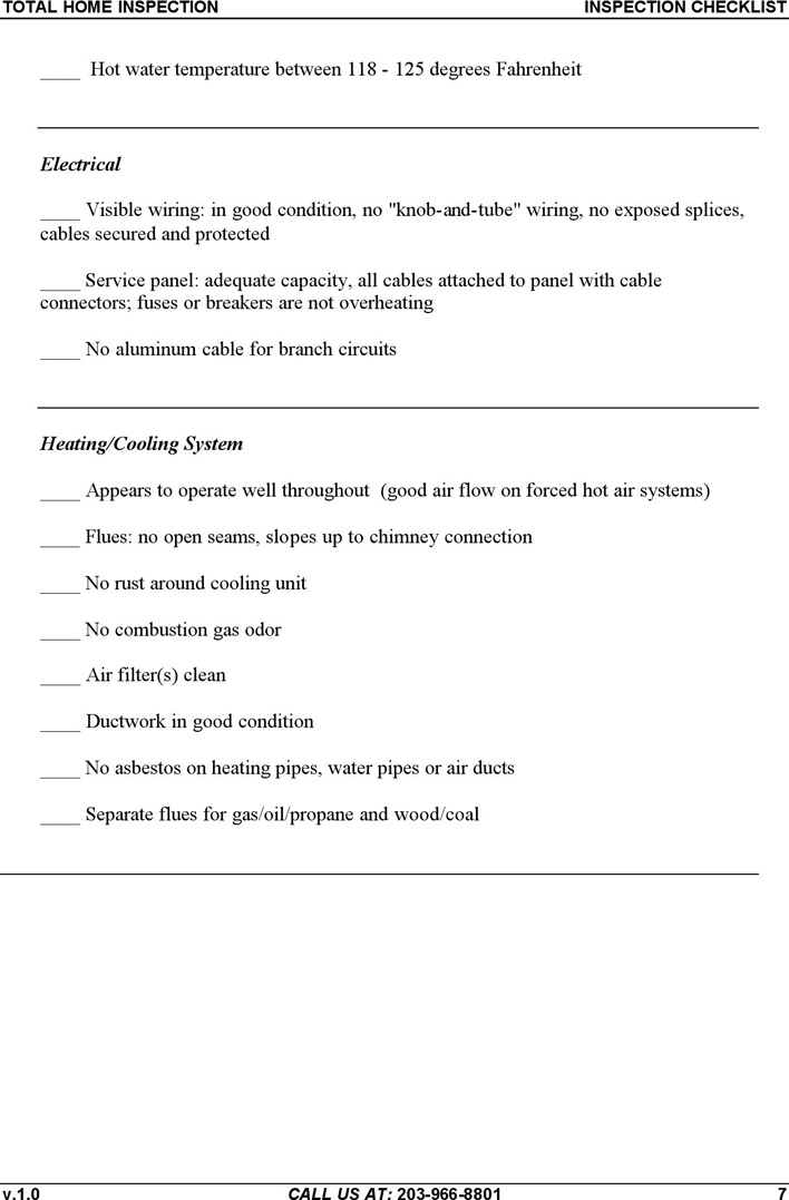 Home Inspection Checklist 2 Page 7
