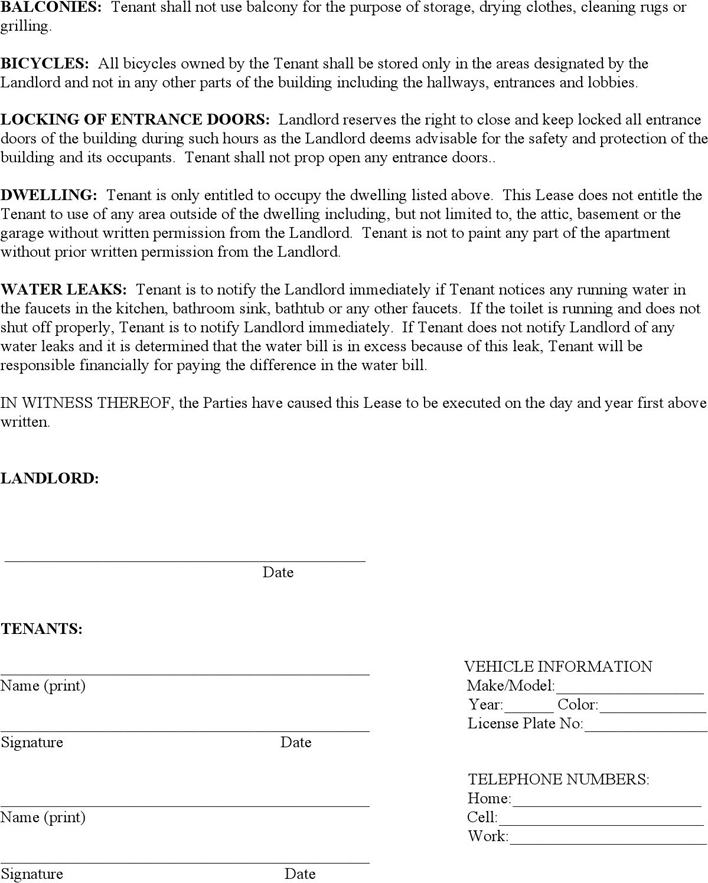 Illinois Month to Month Lease Agreement Page 5