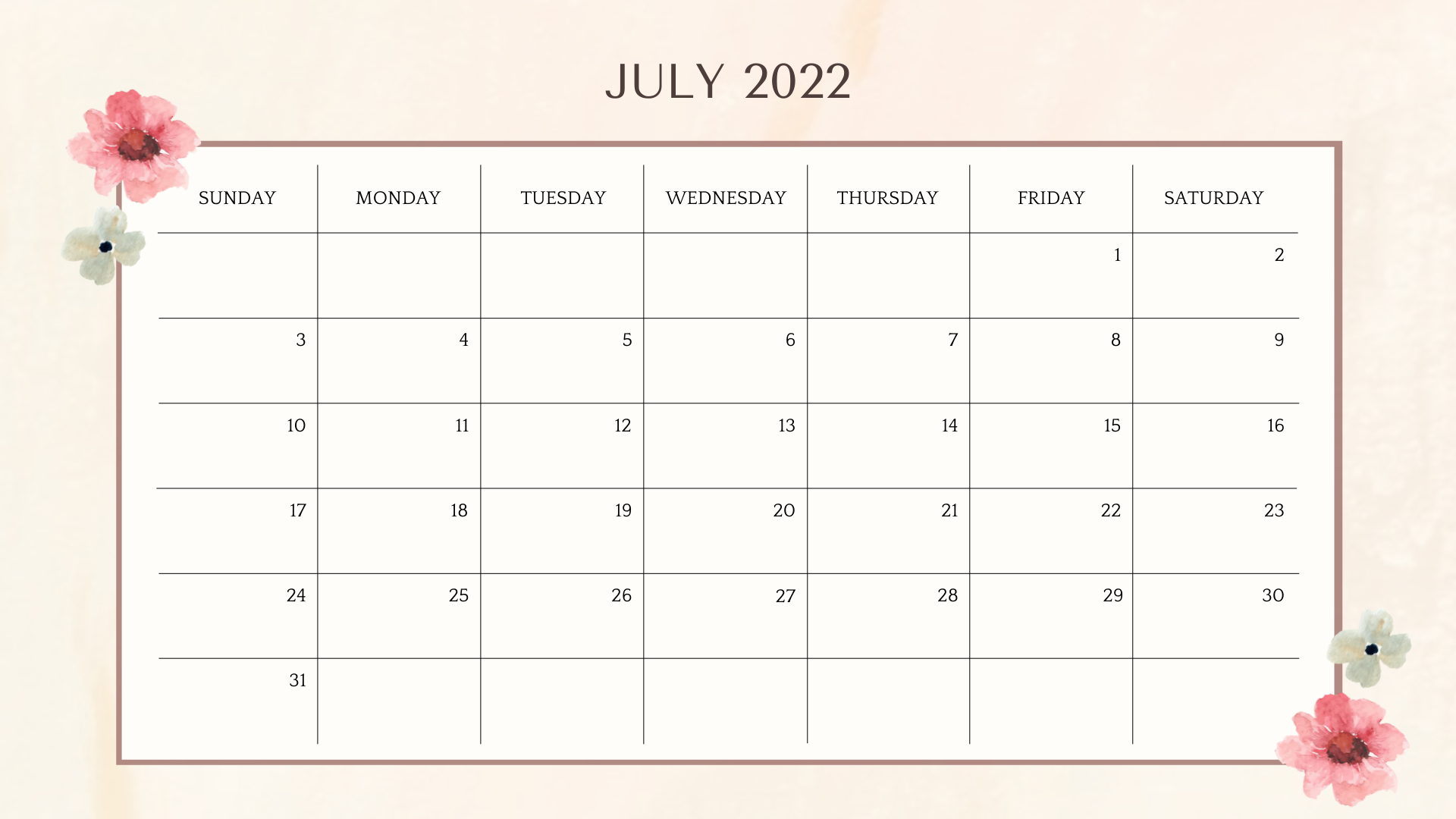 12 Month Calendar 2022 1 Page 7