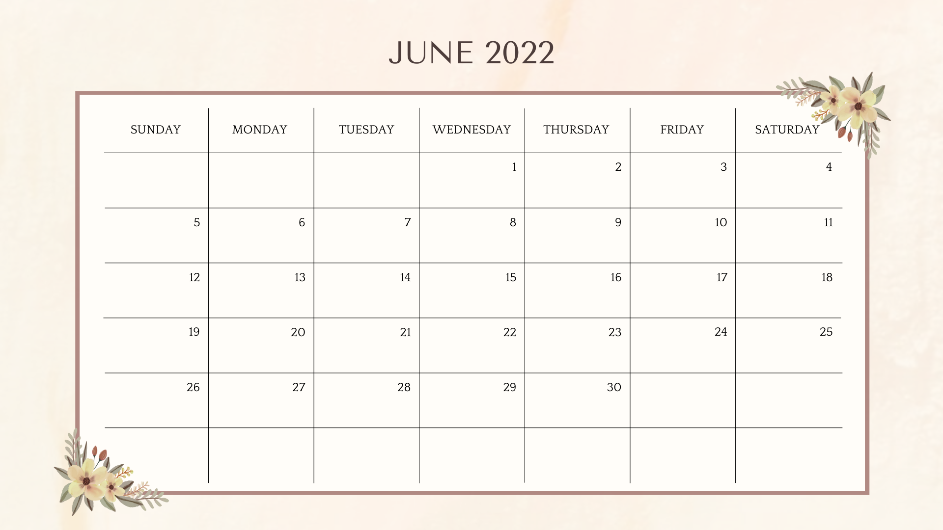 12 Month Calendar 2022 1 Page 6