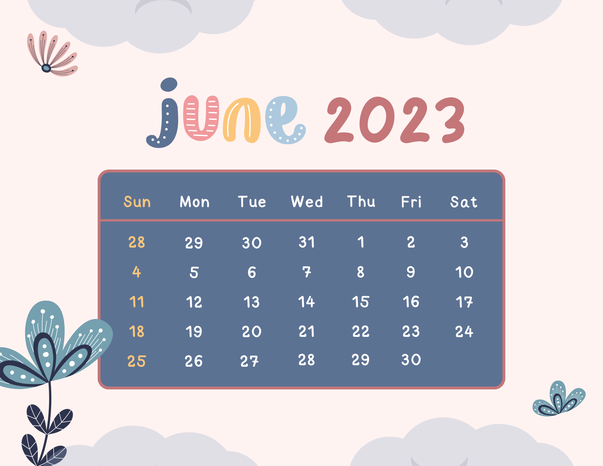June 2023 Calendar 2