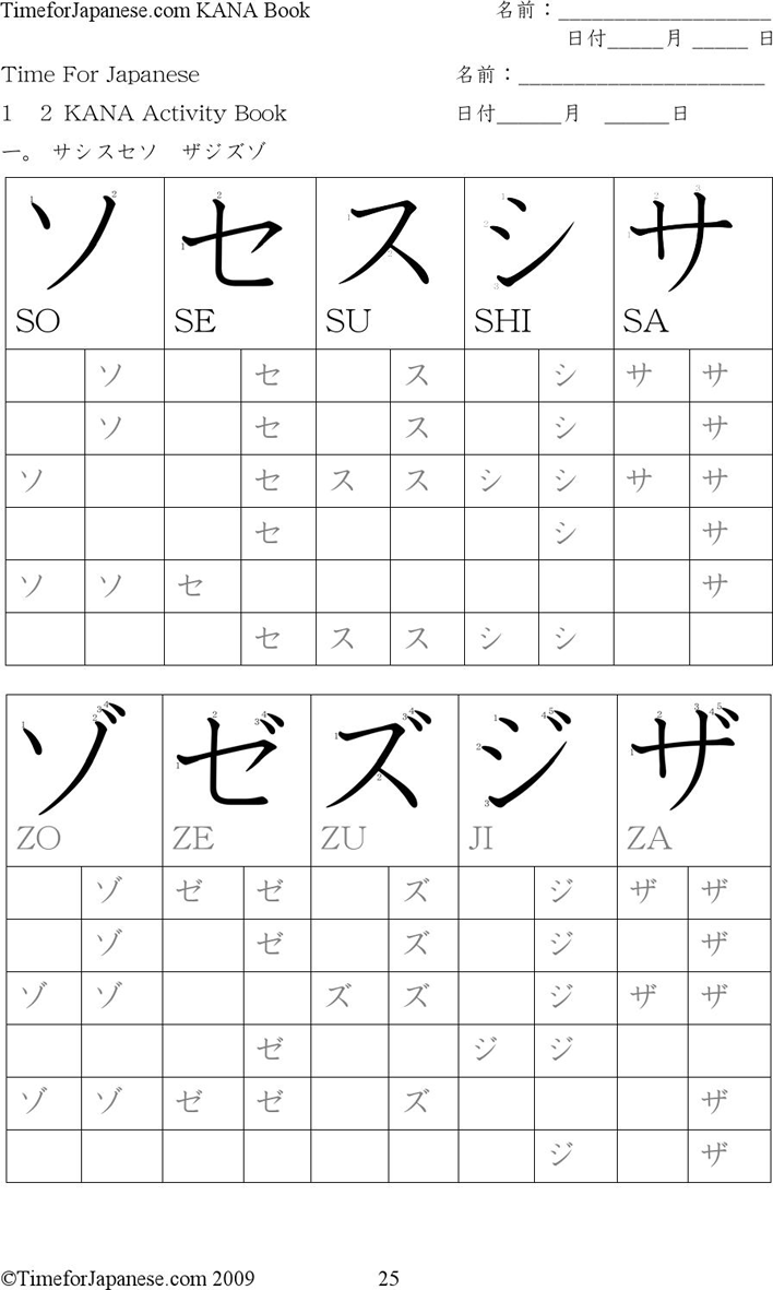 Katakana Chart 2 Page 5