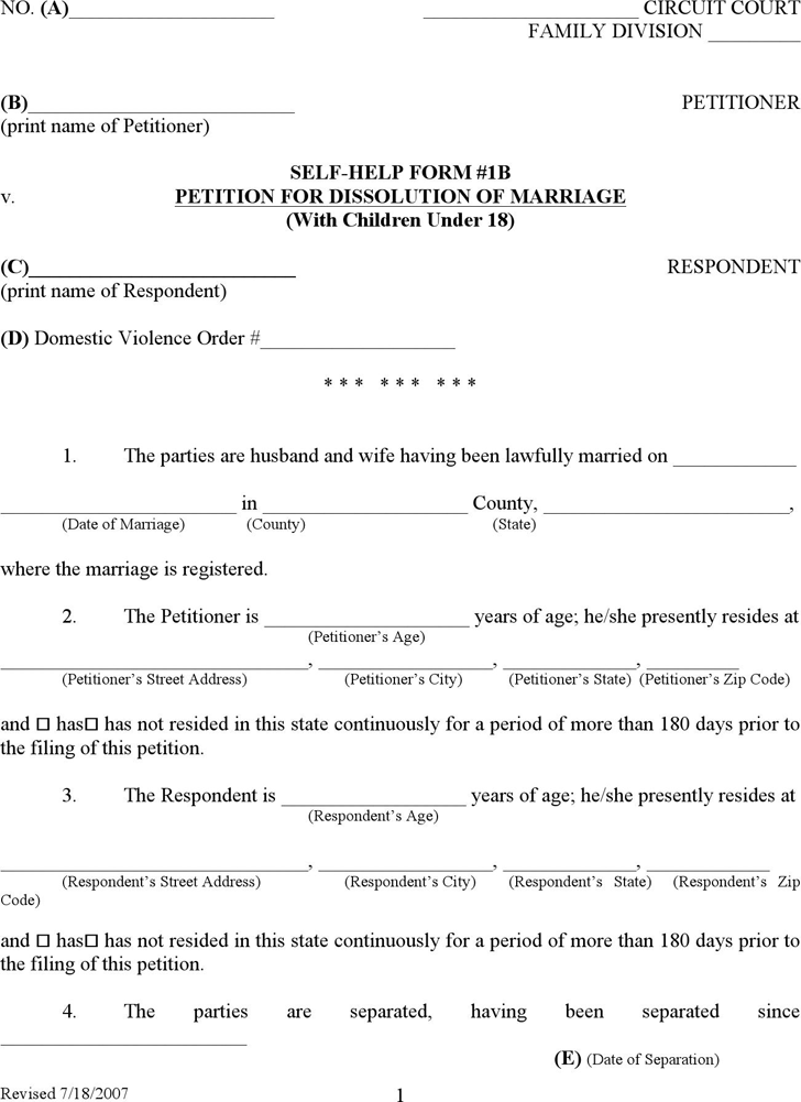 free kentucky divorce form doc 208kb 58 page s