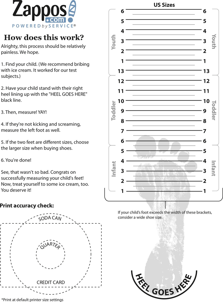Free Kids Shoe Size Chart - PDF | 479KB 