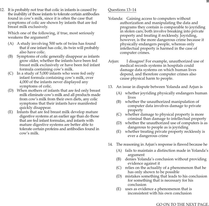 LSAT Sample Questions Template 2 Page 6
