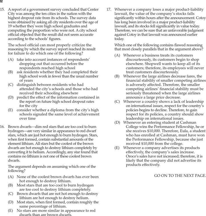 LSAT Sample Questions Template 2 Page 7