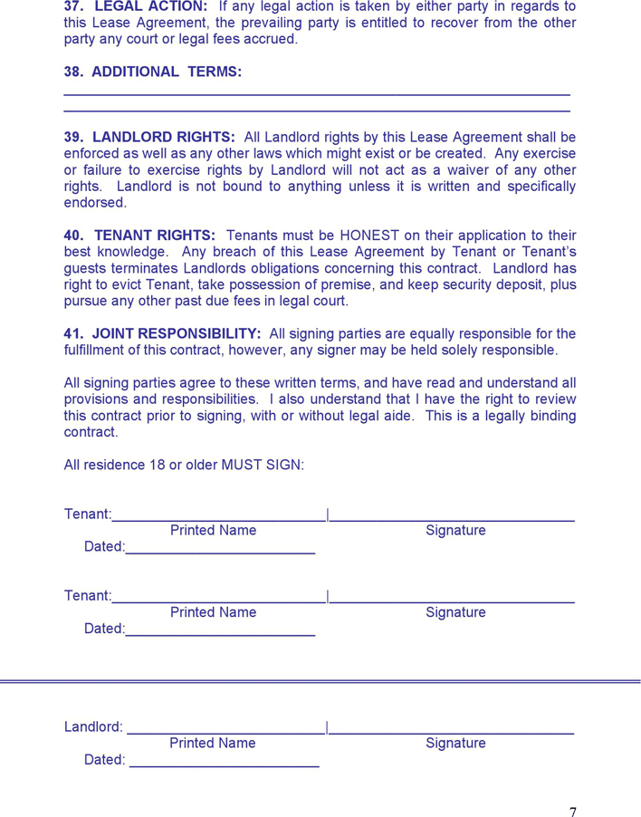 Maine Monthly Rental Agreement Page 7