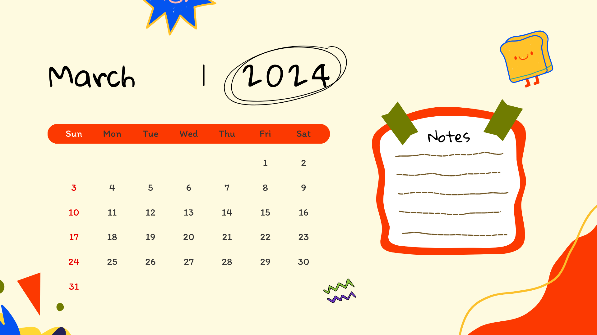 12 Month Calendar 2024 2 Page 3
