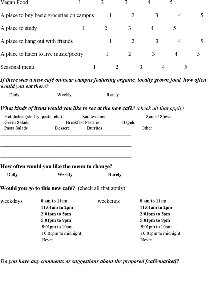 Market Research Survey Sample (For Food) Page 3