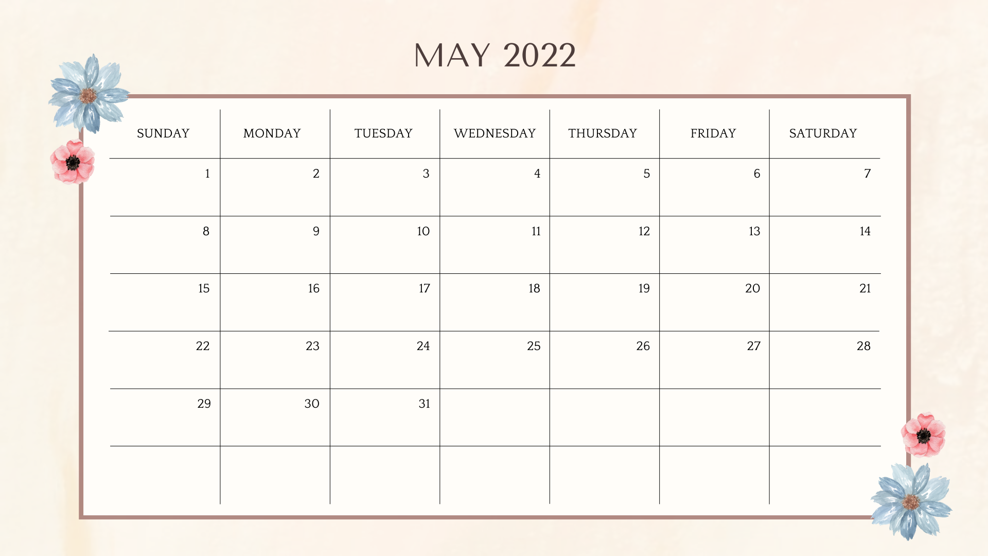 12 Month Calendar 2022 1 Page 5