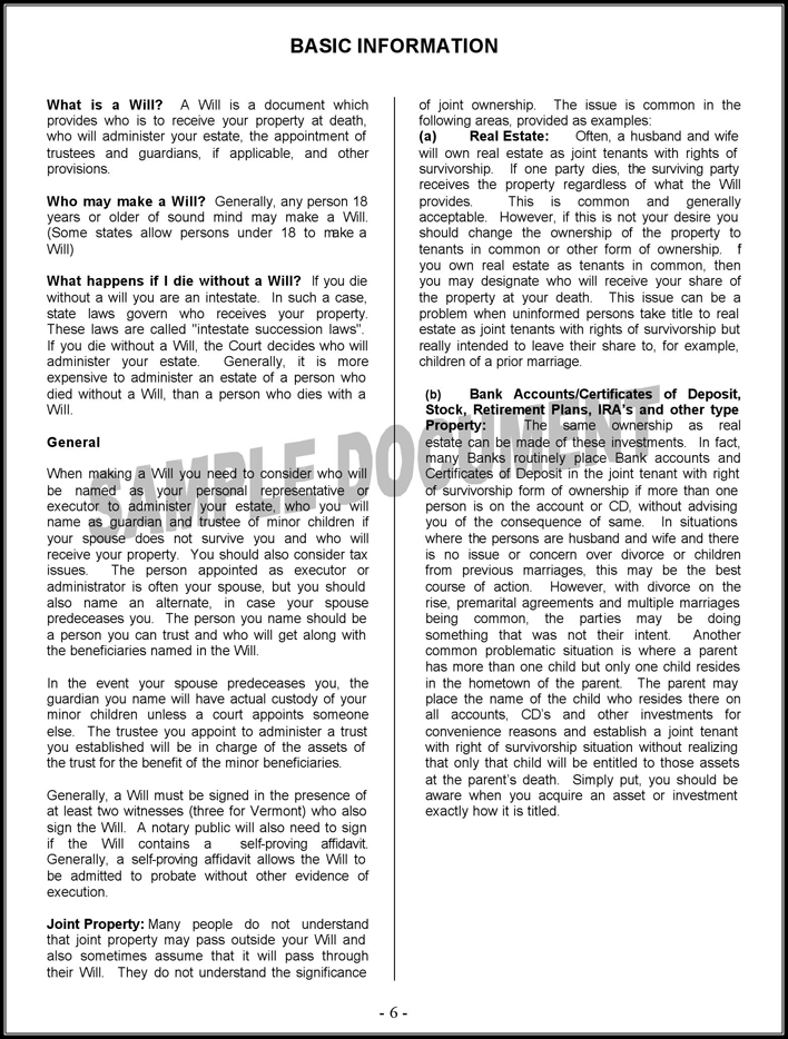 Mississippi Last Will and Testament Form Page 6