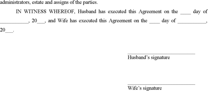 Mississippi Marital Settlement Agreement (with minor children) Form Page 4