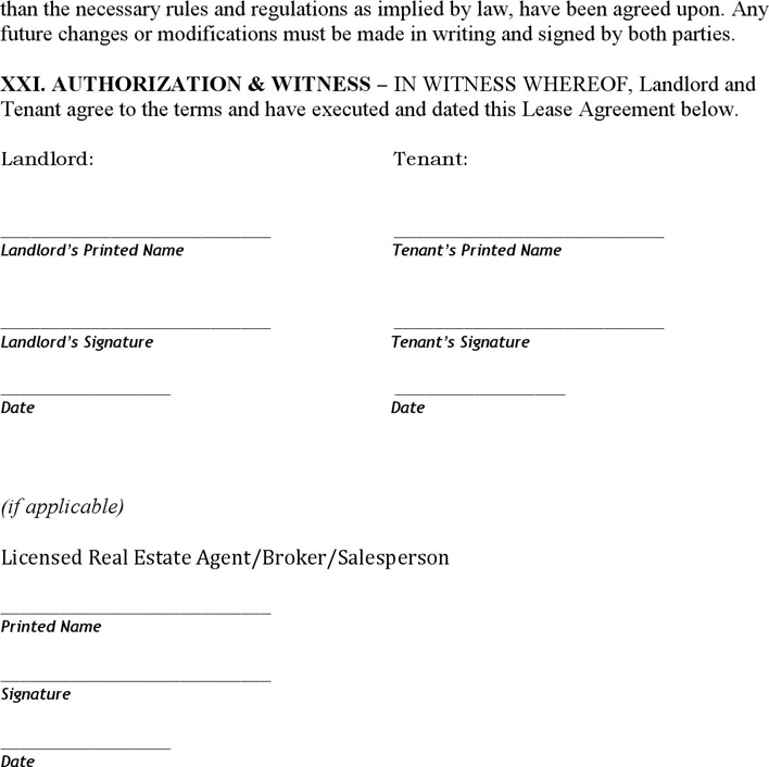 Mississippi Monthly Lease Agreement Template Page 7