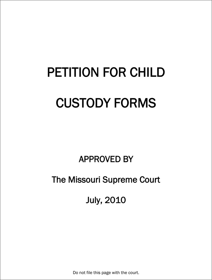 Missouri Child Custody Form