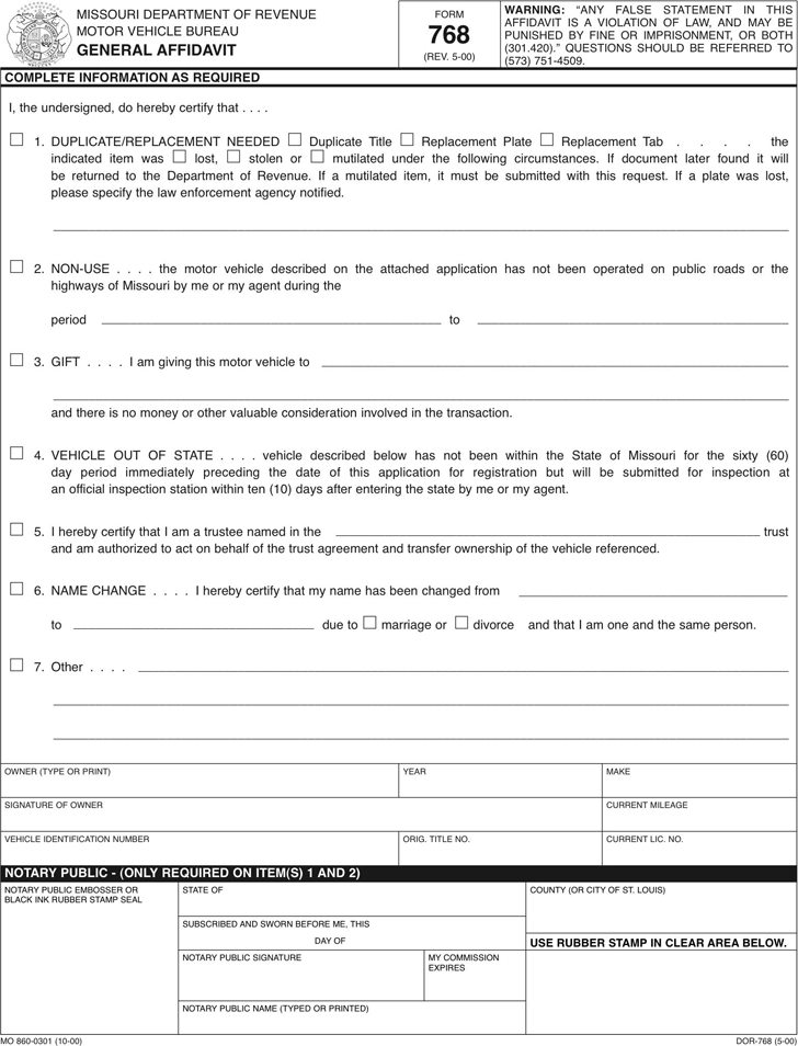 fill-free-fillable-form-dor-108-application-for-missouri-title-and