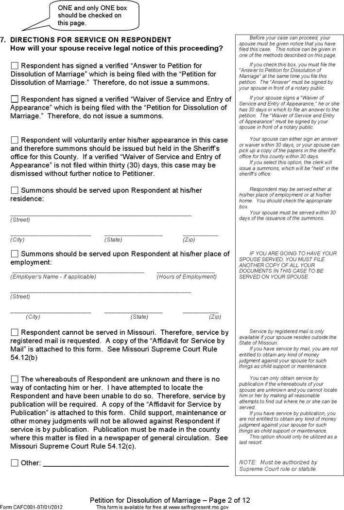 Missouri Separation Agreement Template Page 5