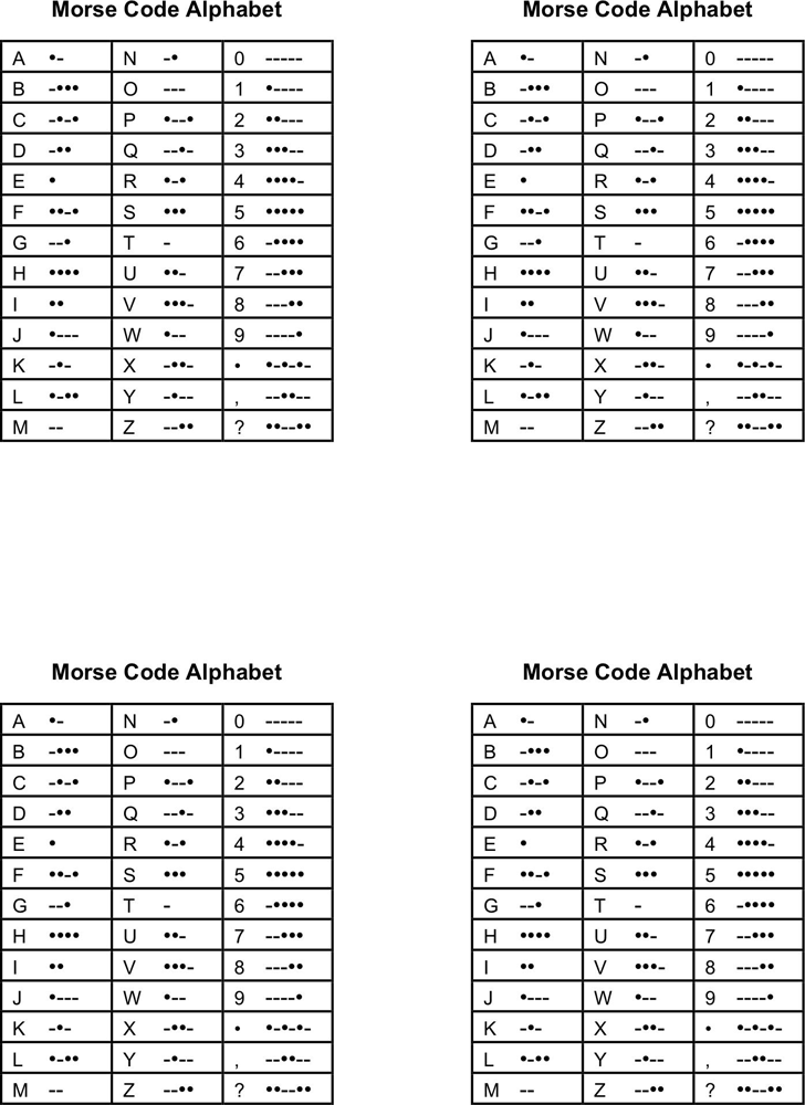 Morse Code Alphabet Pdf