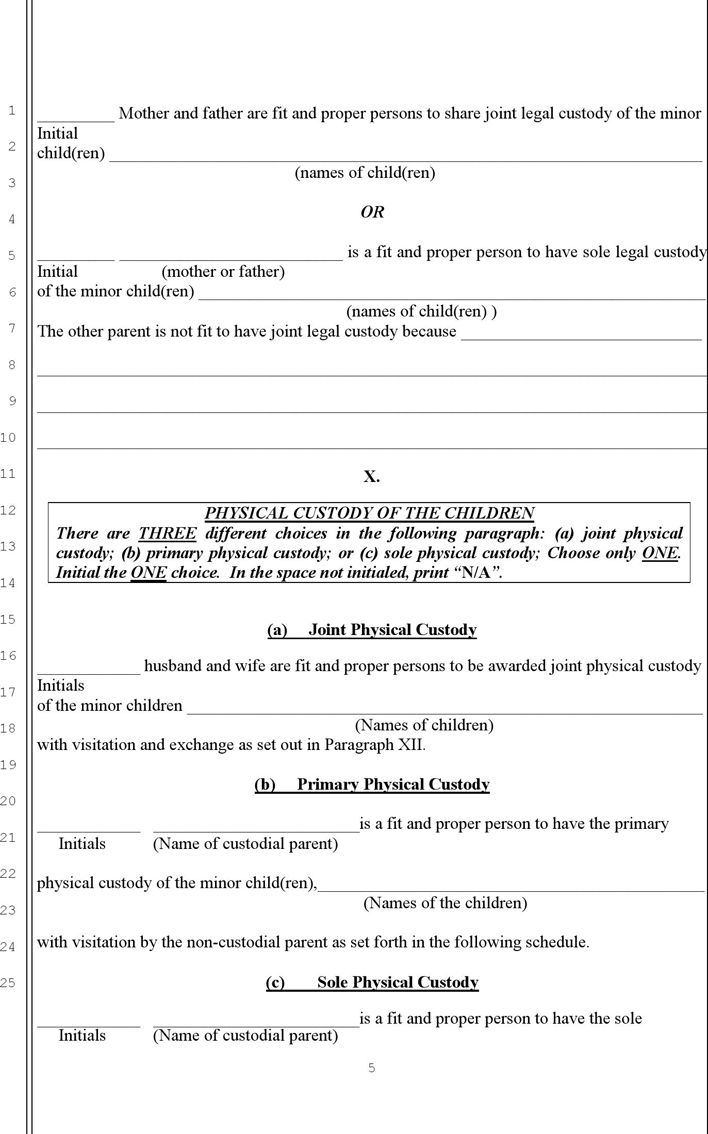 Nevada Answer to Complaint for Divorce and Counterclaim With Children Form Page 5