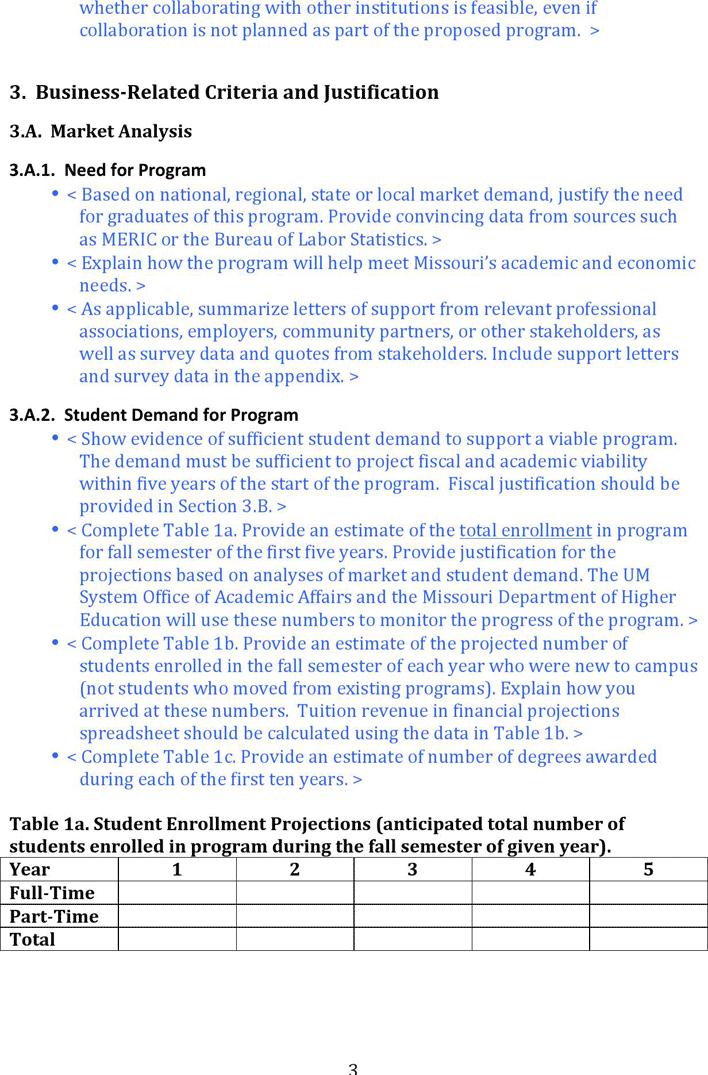 New Degree Program Proposal Template Page 6