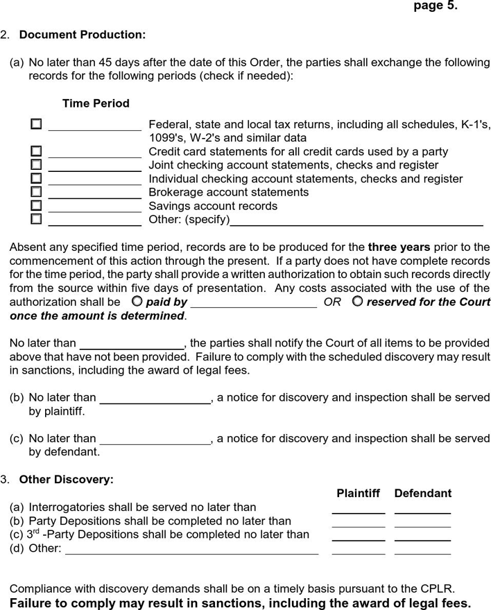 New York Separation Agreement Template Page 5