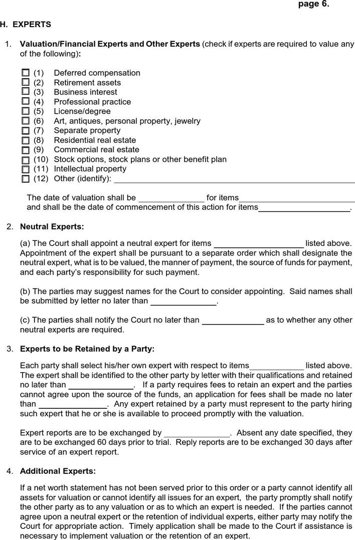 New York Separation Agreement Template Page 6