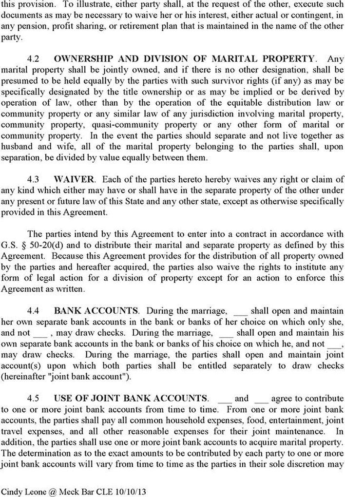 North Carolina Agreement Sample Page 6