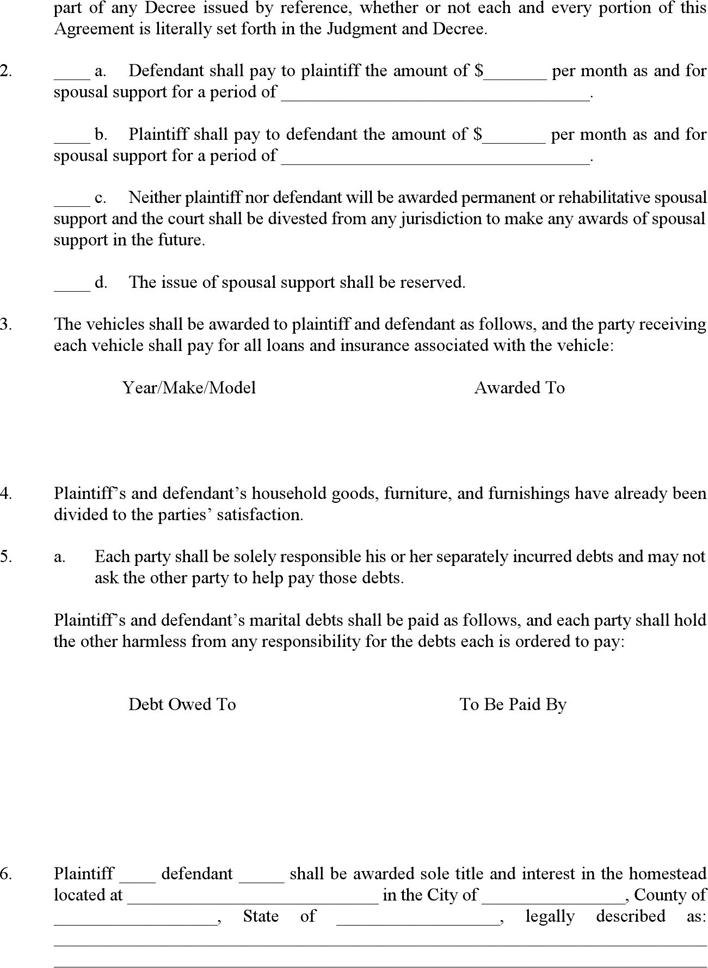 North Dakota Settlement Agreement Form Page 6