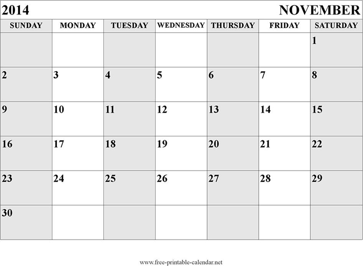 November 2014 Calendar Template Free Download Speedy Template