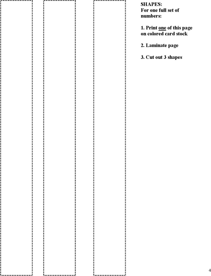 Number Shape Templates Page 5